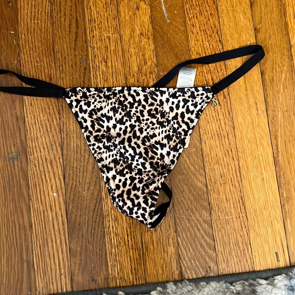 Leopard silk thong! NWT